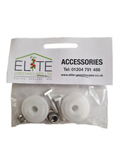 Elite Greenhouse Door  Wheels Kit 28mm with Crop Head Fixings. Original.Free P&P
