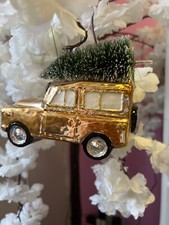 Land Rover Defender 4x4 Christmas Tree Hanging Ornament LIMITED EDITION GOLD