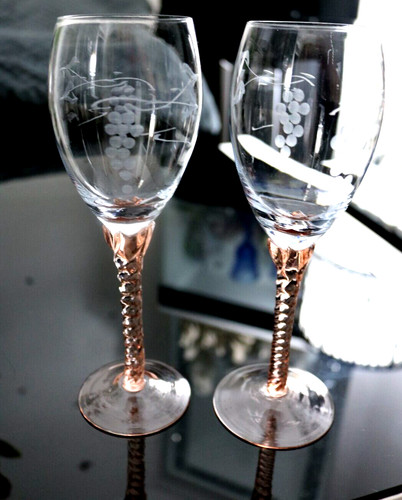 Vintage bohemian crystal - 2x,