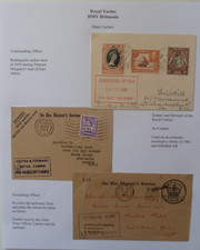 Royal Yacht HMY Britannia 3 Env scarcer ships cachet's C.O. Keeper Royal Cabin