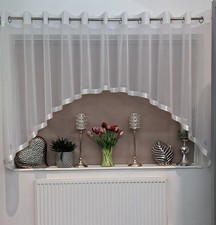 Novelty voile net curtain cut