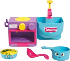 Toomies Bubble & Bake Bathtime, Kitchen Themed Bubble Making Toy, New, open scru