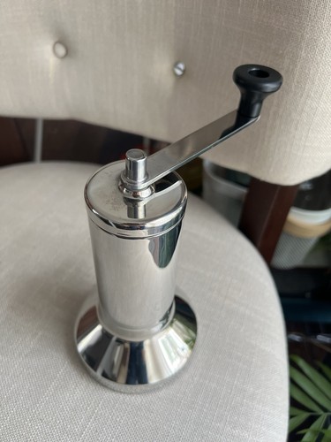 Chrome manual burr coffee