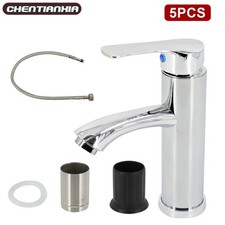 High Quality Bathroom Mixer Taps Basin Tap Chrome Wash Sink Mono Lever Modern