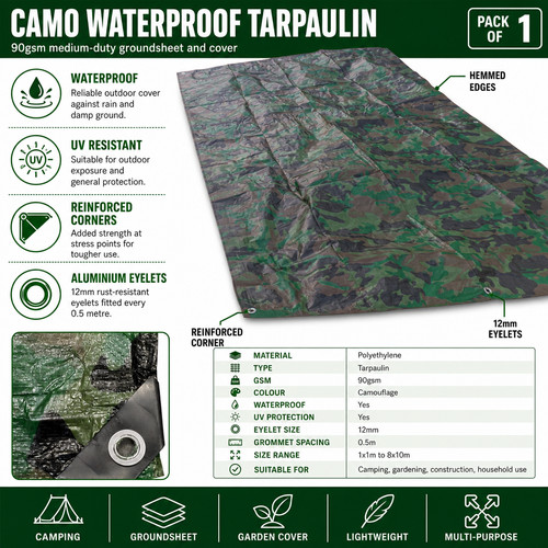 90gsm tarpaulin camouflage - 90gsm,