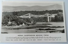 Postcard  Menai Suspension Bridge  Anglesey Real Photograph  Valentine's W6149 