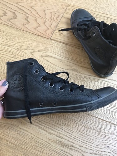 Leather black converse - converse, mens