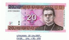 Lithuania - 20 Litu 2007 P#69