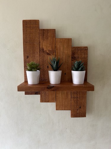 Handmade rustic display shelf - display,