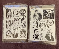 Retro Women Unmounted Rubber