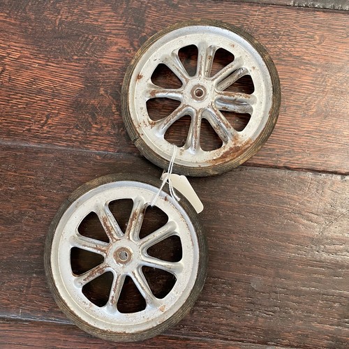 Antique metal buggy - antique, wheels
