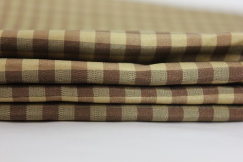 Brown vichy check gingham faux - check,