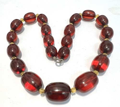 Vintage cherry bakelite beads - vintage,