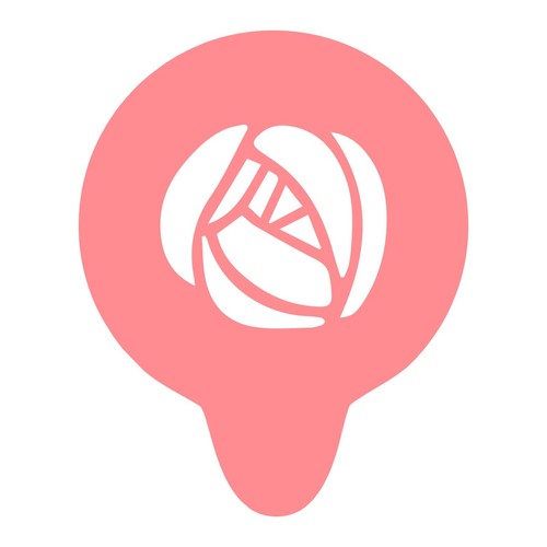 Mackintosh rose coffee stencil - mackintosh,
