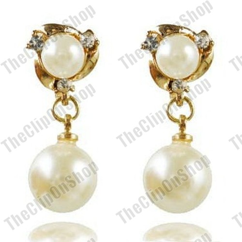 Clip gold plated cream - plated,