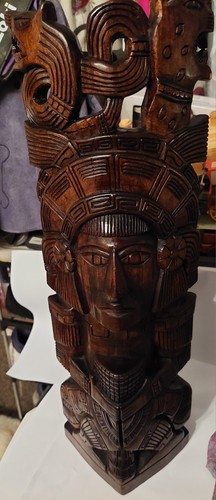 Vintage hand carved - hand-carved, wooden
