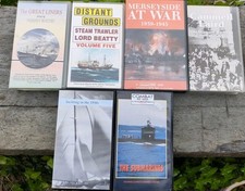 BUNDLE OF 6 SPECIAL INTEREST VHS TAPES~MARITIME~TUGS~YACHTS~LIVERPOOL WW2~LINERS