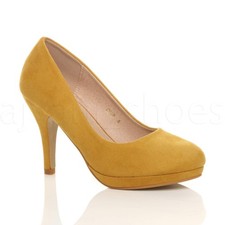 WOMENS LADIES MID HIGH HEEL