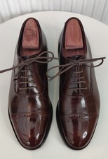 Oxblood Oxford Semi-Brogues 'Paisley' by Jones Bootmaker Men's UK Size 8 F