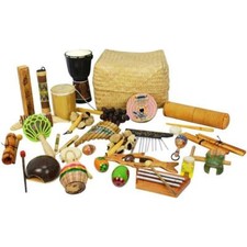 A-Star Multicultural Percussion Instruments 30 Players with Storage Basket