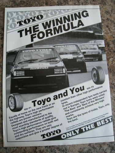 Toyo winning formula tyres - winning,