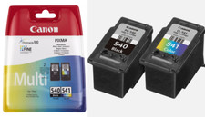 GENUINE Canon Ink Cartridges PG 540 & CL 541 Multi Coloured Black (PIXMA MG4250)