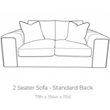 Hadley 2 seat sofa in Villa Anthracite