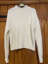 Next ( Size S) Cream Arran Style Jumper