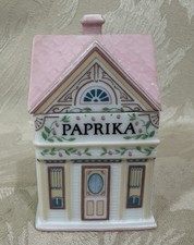 Brooks & Bentley / Lenox 1991 Spice Village - Paprika -8cm Ceramic Jar Container