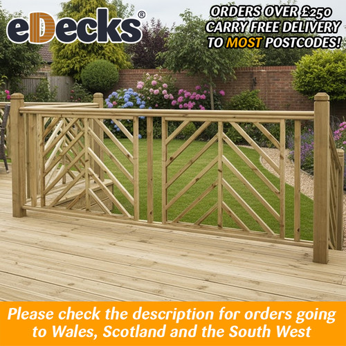 Softwood chevron handrail - softwood,