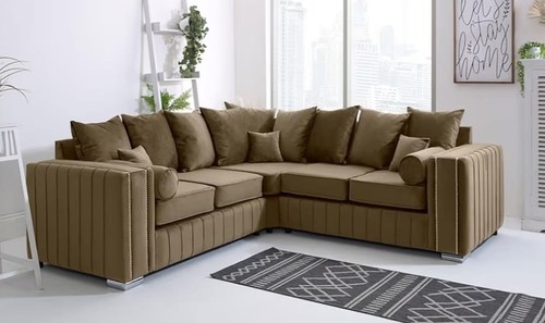 Layla mink plush corner sofa - plush,