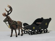 1:24 red deer sleigh harness