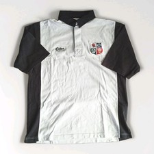 British Lions Rugby Polo Shirt Cotton Traders Short Sleeve Mens Large L Vintage