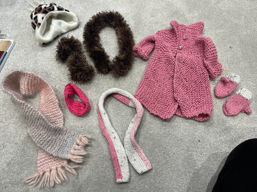 Hand knitted scarves mittens - knitted, scarves,
