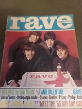 Rare RAVE Magazine FEBRUARY 1965 Beatles Kinks Stones Pitney Animals Proby RV221
