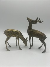 Deer / Doe / Buck Brass Ornaments - Vintage Metal Statues Decoration