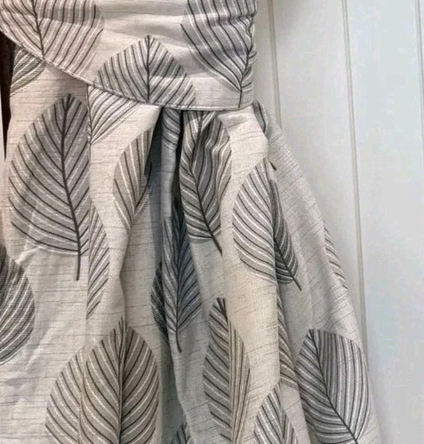 Dunelm neutral leaf print