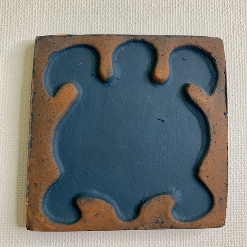 Moravian pottery tile - moravian, sea