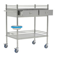 2 Tier Stainless Steel Trolley