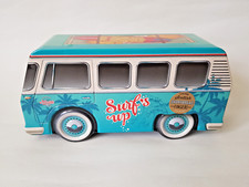 VINTAGE VW CAMPERVAN Biscuit Tin Shortbread Sweet Blue Retro Man Cave EXCELLENT