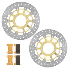 Front Round Brake Discs Pads