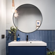 Round Black Wall Mirror Chic
