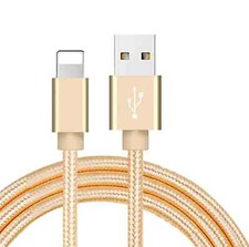 For iPhone Charger Cable Heavy Duty Braided USB Charging Lead Data Sync 1M 2M
