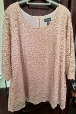 Ruth Langsford Pink Lace Blush Top. Size  2xl. New Without Tags. Never Worn