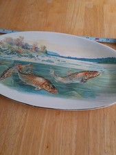 Pottery Dish Fish Scotch Ivory Glazed Ceramic,Rare Vintage