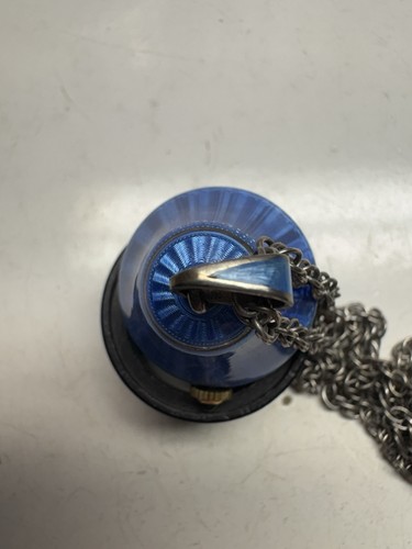 Silver enameled pendant - silver/enameled, watch.