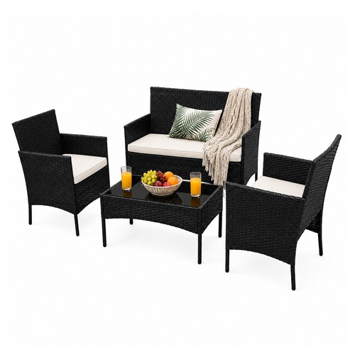 4seater rattan garden sofa set - 4seater,