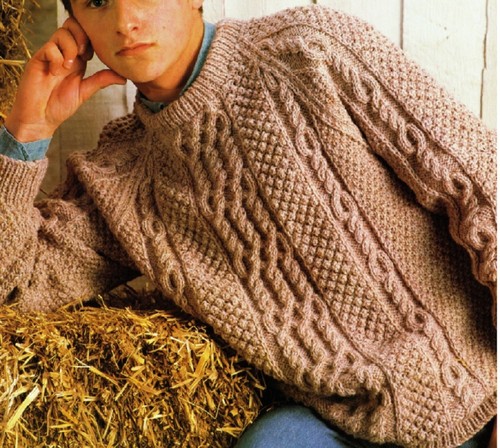 Knitting pattern men - knitting, aran