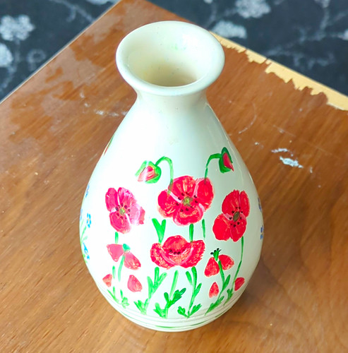 Handmade white ceramic vase - handmade,