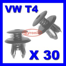 VW T4 T5 TRANSPORTER INTERIOR TRIM PANEL CLIPS BLACK X 30